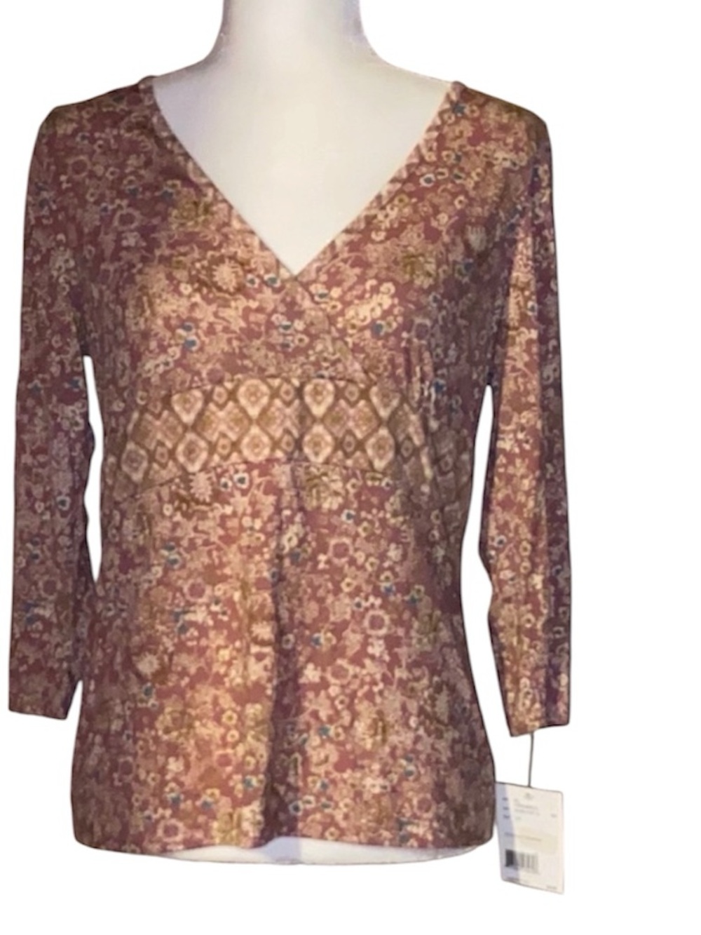 Axcess by Liz Claiborne Paisley Shirt